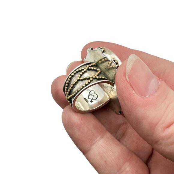 Echo of the Dreamer Womans Ring Blue Topaz Sterling Silver Size 7 Mars Valentine - Picture 8 of 12